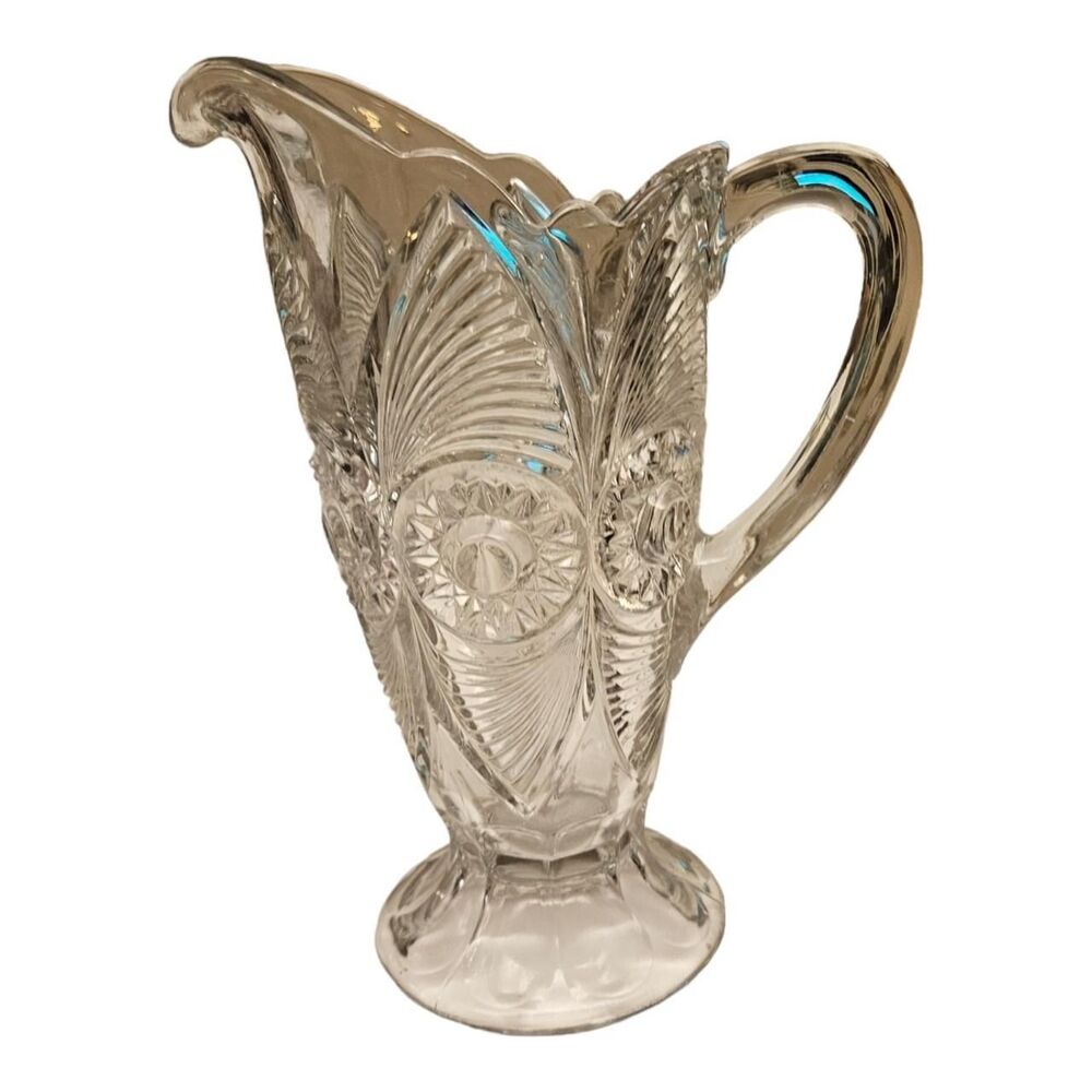 VTG US Glass Crystal Water Pitcher